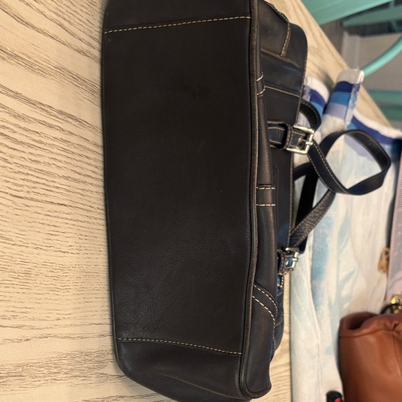 Coach Navy Blue Small Leather Tote Bag - Picture 5 of 10